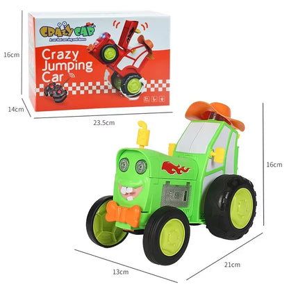 Crazy Jumping Stunt Car Wireless Infrared Remote Control Car Dance Lights Music Swing Fun New and Unique Children'S Toys