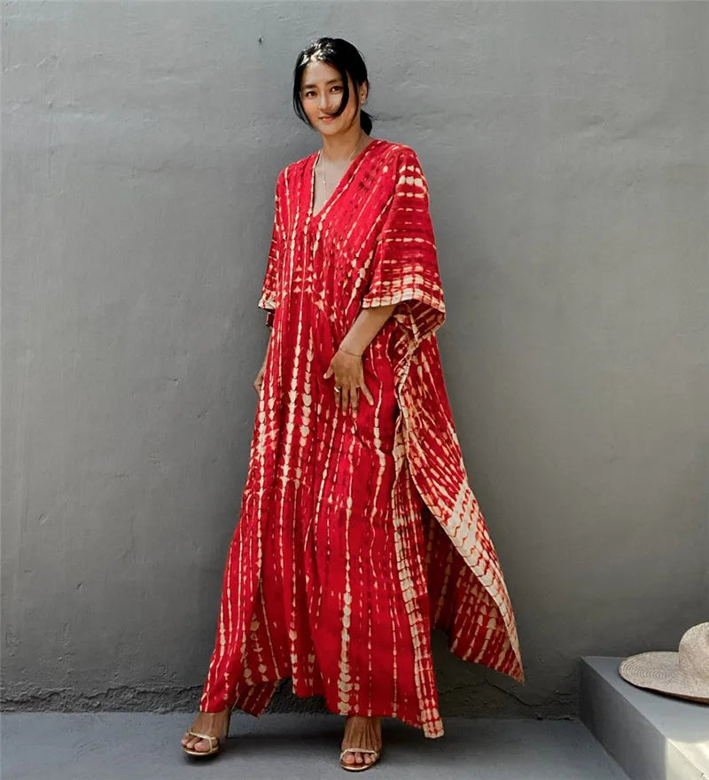 Women'S Beach Kaftan Dresses Half Sleeve Caftan Swimsuit plus Size Bathing Suit Cover Ups