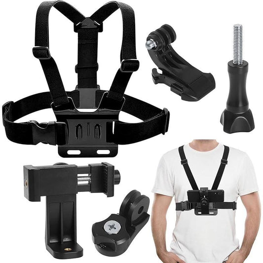 Mobile Phone Chest Adjustable Strap Mount Chest Cell Phone Clips Harness Holder Bracket Camera Smartphone Stand