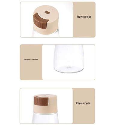 0.5G Quantitative Seasoning Container Dustproof Press Type Seasoning Jar Seasoner Storage Salt Dispenser for Home Kitchen