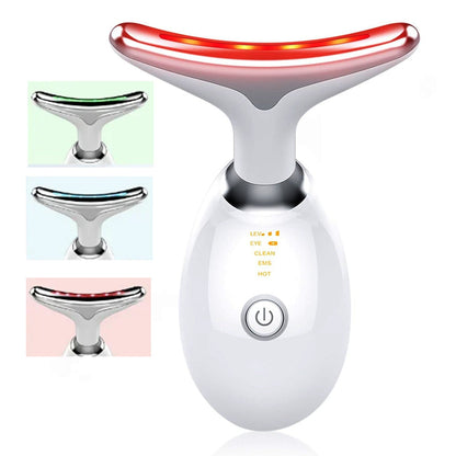 Neck & Face Massager - 3 Color Modes For Skin Rejuvenation and  Face Sculpting Amenos Dropshipping Store