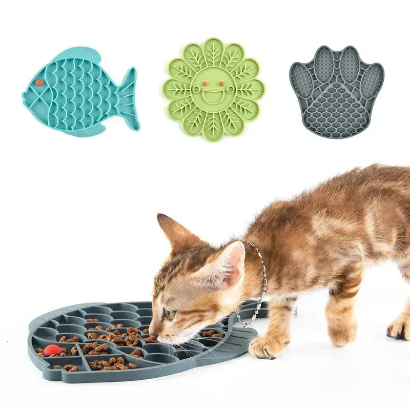 Fish Shape Silicone Lick Mat - Slow Feeding Food Bowl for Pets CDDMPET Official Store