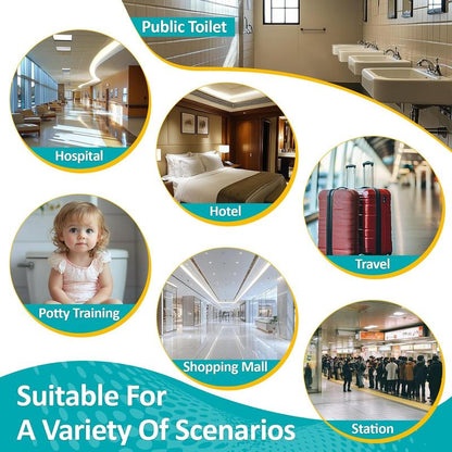 15-Pack Disposable Toilet Seat Covers – Waterproof Printed Non-Woven Toilet Mats, Individually Wrapped for Travel, Hotel, Hospital & Public Restroom Use Traditional