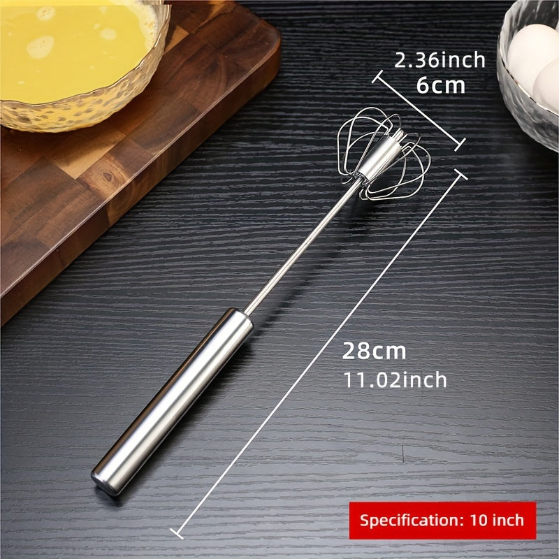 1pc Semi-Auto Stainless Steel Egg Whisk Shop1102870064 Store