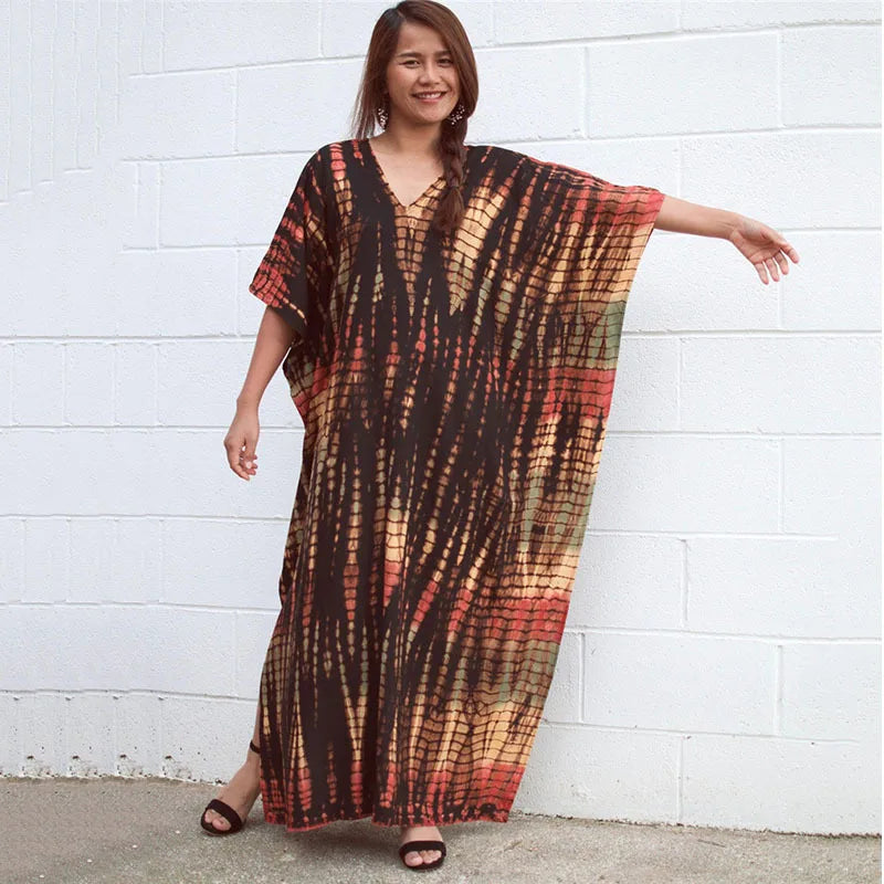 Women'S Beach Kaftan Dresses Half Sleeve Caftan Swimsuit plus Size Bathing Suit Cover Ups