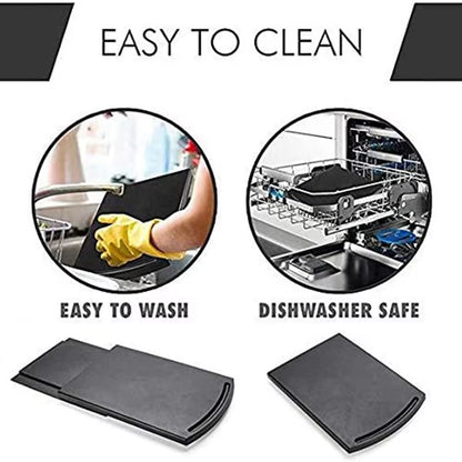 Sliding Coffee Maker Tray Mat Abs Base Sliding Shelf Countertop Storage Rolling Tray Kitchen Countertop Storage Mat with Wheels