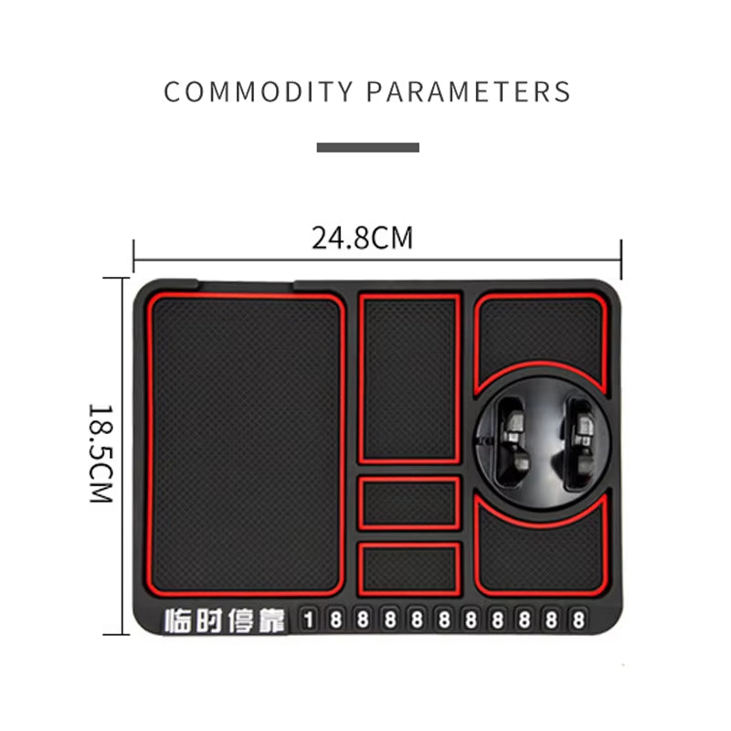 Non-Slip Phone Pad for 4-In-1 Car Parking Number Card Anti-Slip Mat Auto Holder Sticky anti Slide Dash Phone Mount