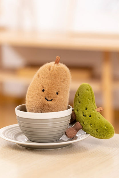 Plush Potato and Cucumber Toy - Cute Childrens Gift South Bay Evans General Store
