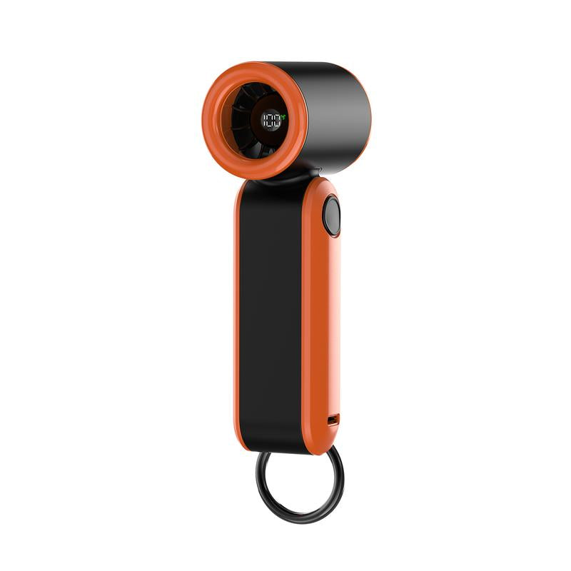 PLAYHOT Portable Handheld Turbo Fan 5Gear 17400 RPM, up to 8 Working Hours, Battery Operated, Air Turbo Tech Hand Fan for Outdoor Activities, Travel & Working