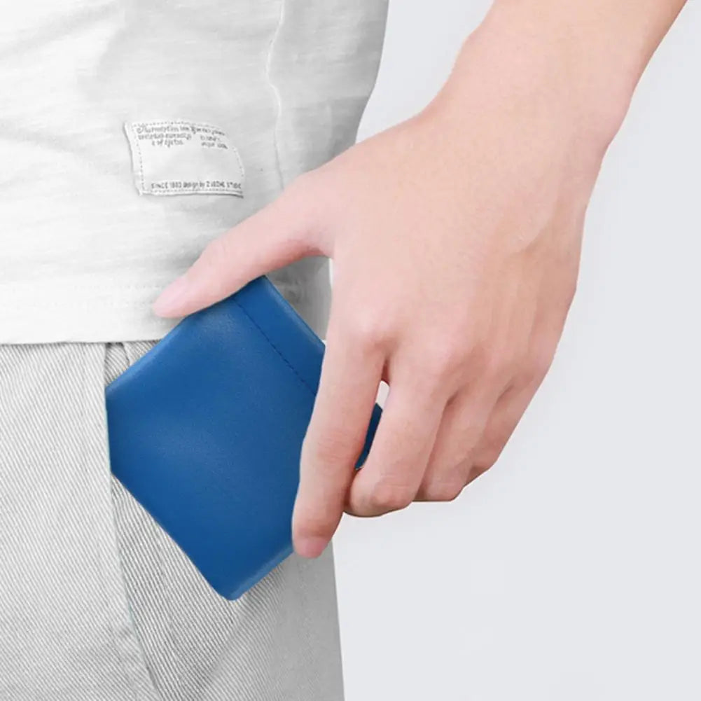 Small Storage Bag Automatic Closing Lipstick Pouch Leather Makeup Pouch Portable Coins Keys Cable Earphone Jewelry Organizer Bag