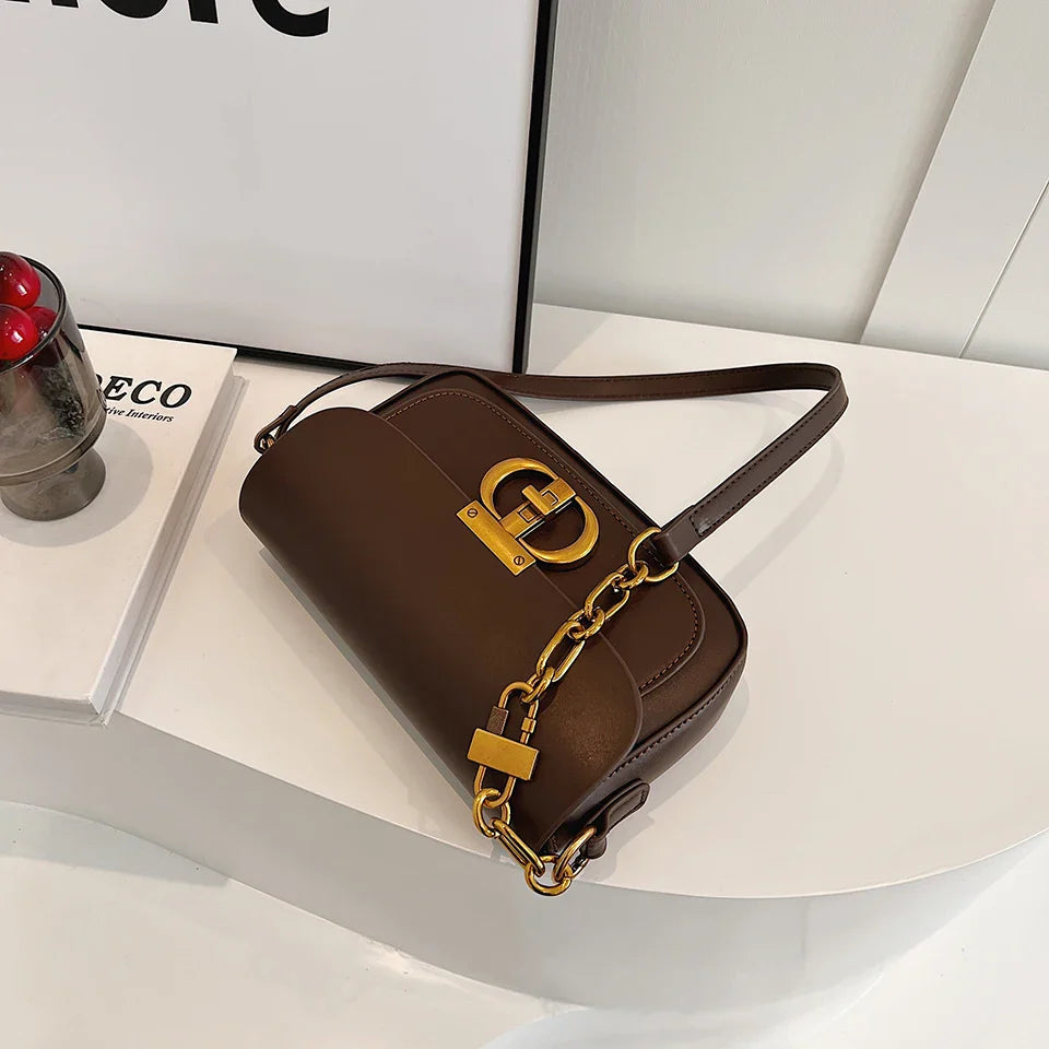 Vintage Baguette Crossbody Bag Stone's Store
