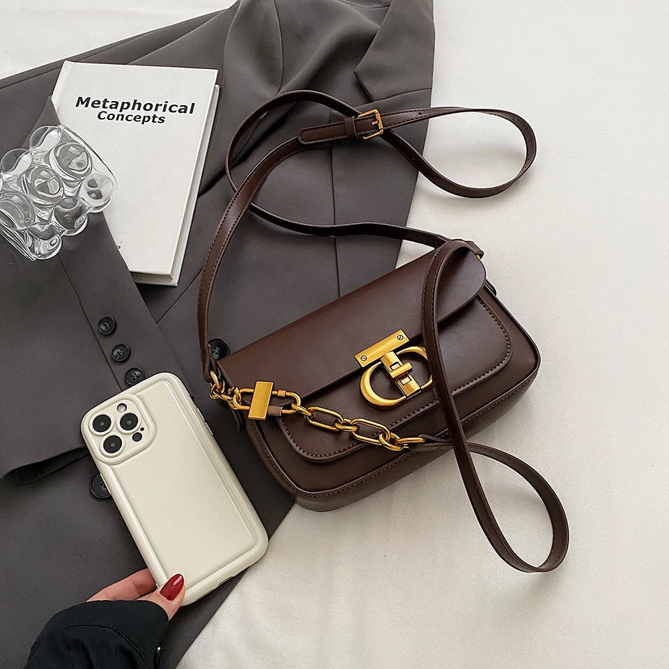 Vintage Baguette Crossbody Bag Stone's Store