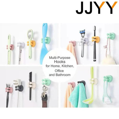 JJYY Silicone Hook Razor Holder Self Adhesive Toothbrush Key Towel AliExpress