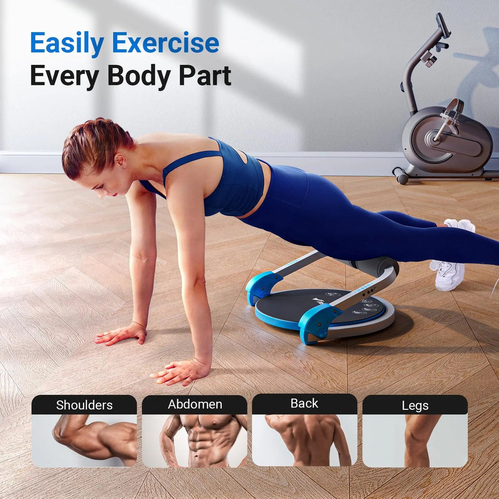 Ultimate Ab Toner: Adjustable Resistance & Auto-Rebound for Core Power! MERACH Store