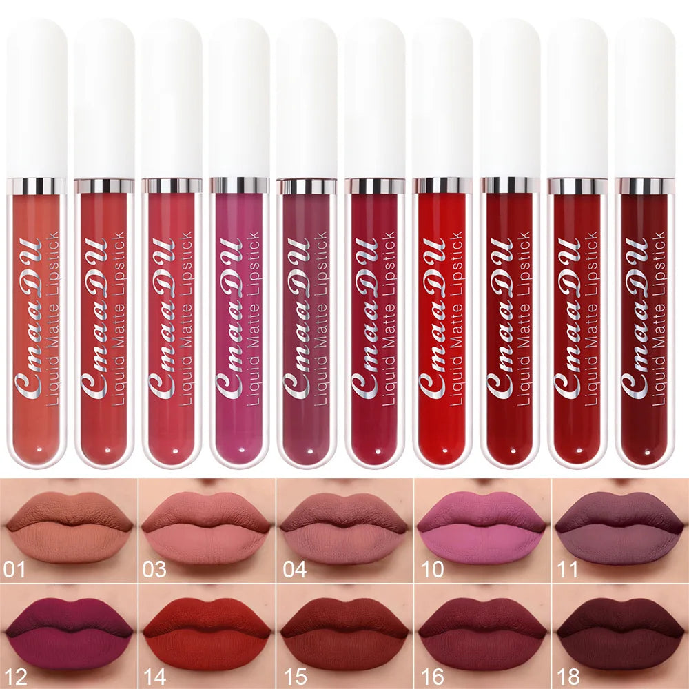 VelvetStay™ Lip Set 💄 — 10 Matte Shades, All-Day Wear