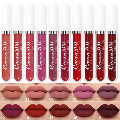 VelvetStay™ Lip Set 💄 — 10 Matte Shades, All-Day Wear