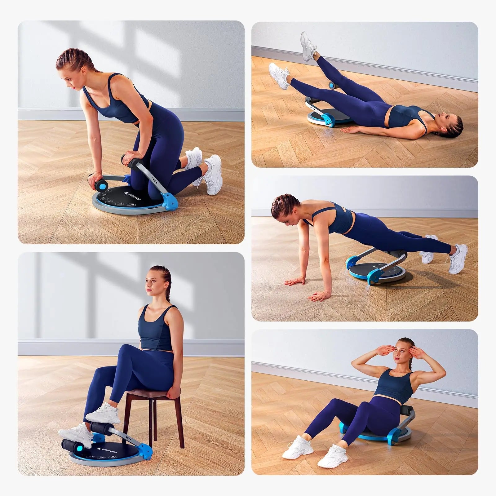 Ultimate Ab Toner: Adjustable Resistance & Auto-Rebound for Core Power! MERACH Store