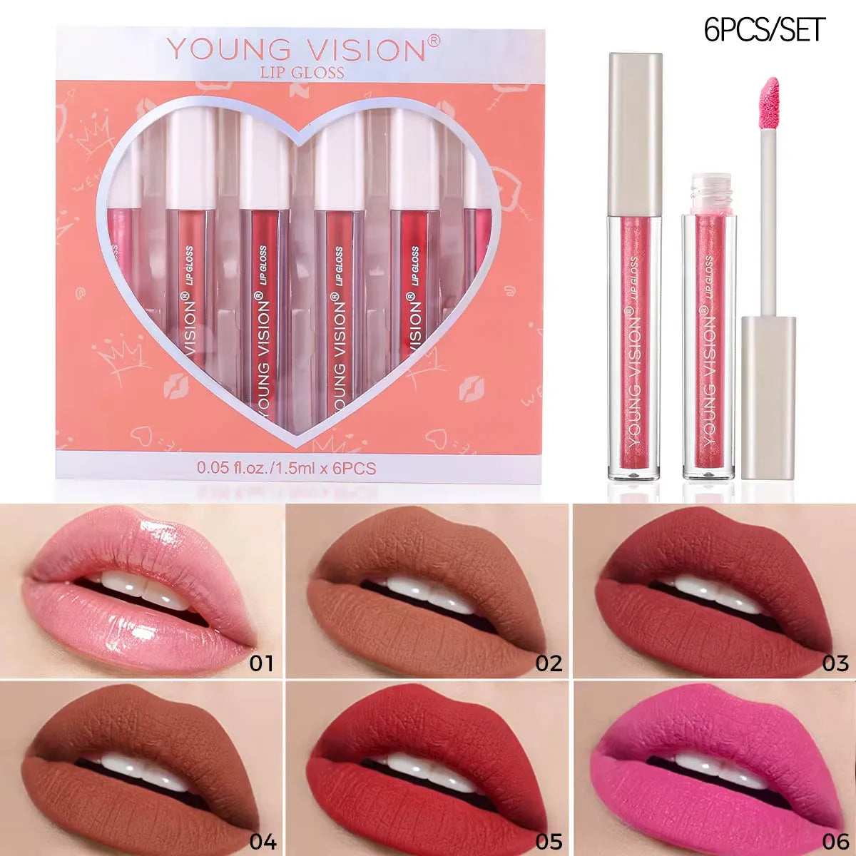 VelvetStay™ Lip Set 💄 — 10 Matte Shades, All-Day Wear