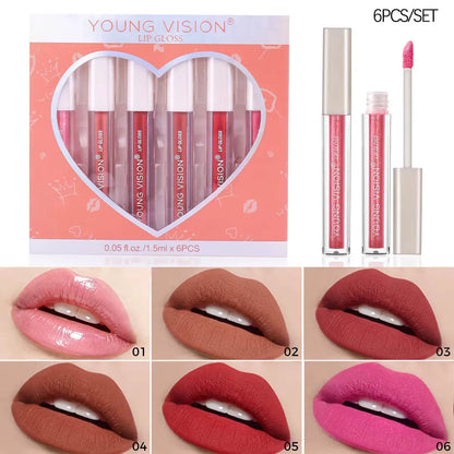 VelvetStay™ Lip Set 💄 — 10 Matte Shades, All-Day Wear