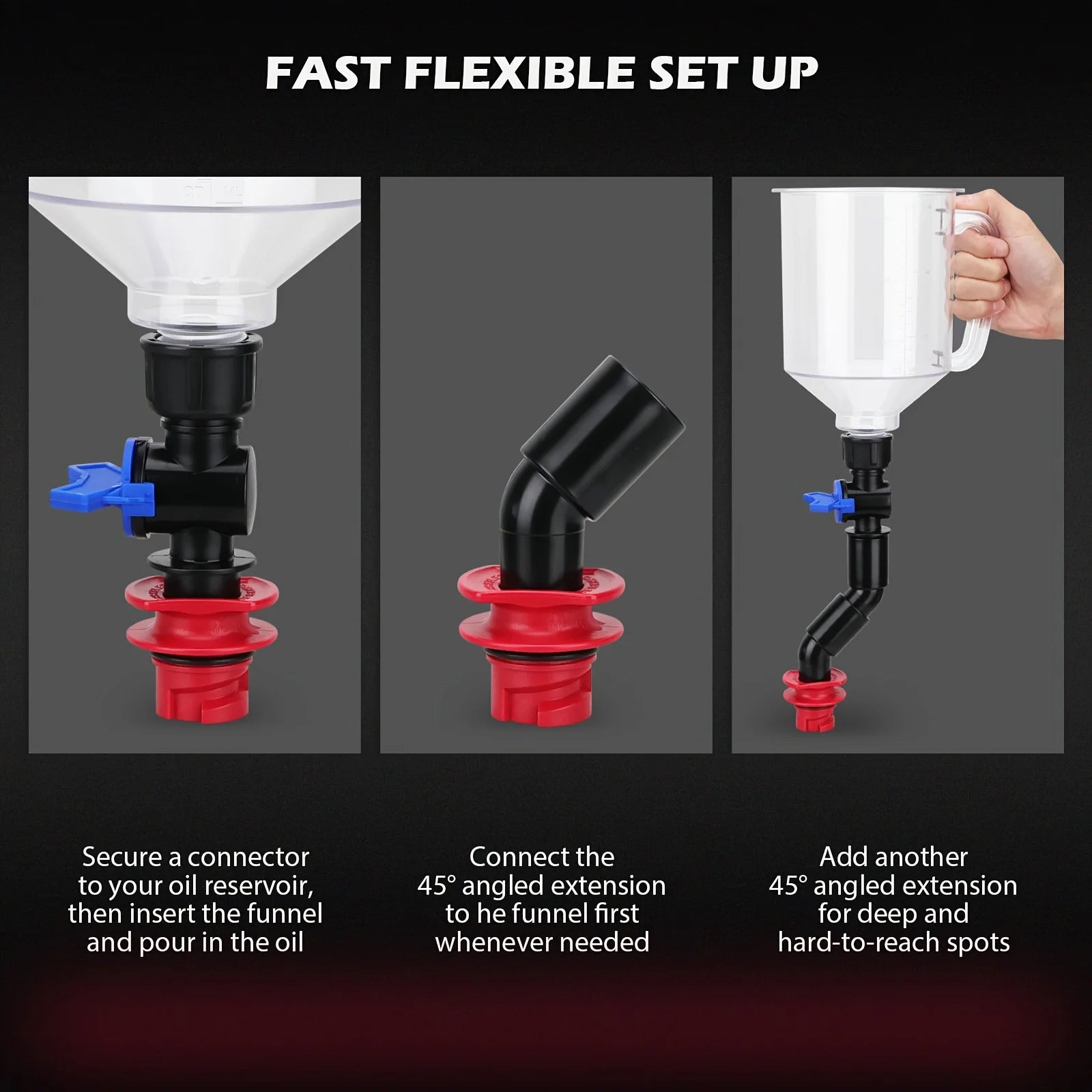 Kit de embudo FlowMate™: vertido de aceite sin ensuciar y fácil