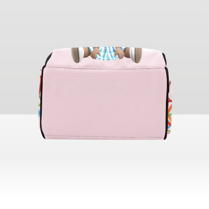 Designer Diaper Bag Backpack - African American Baby Girl Curly Locks Joyora Doll Store