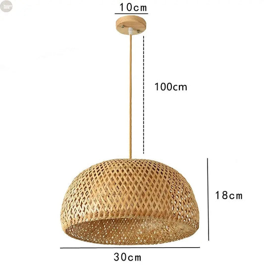 Bamboo Dome Pendant Lamp LSZM Lighing Store