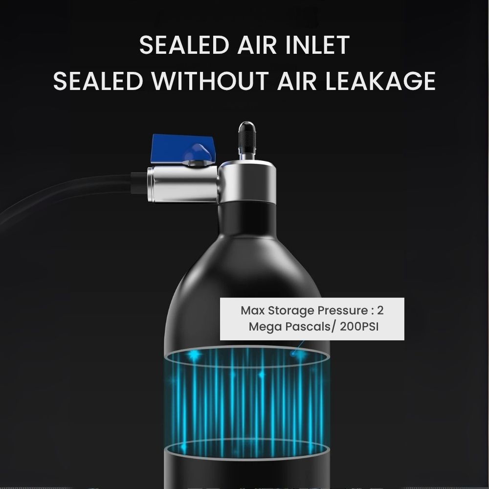 Bike Tubeless Tire Booster 1.3L Air Bottle with Valve