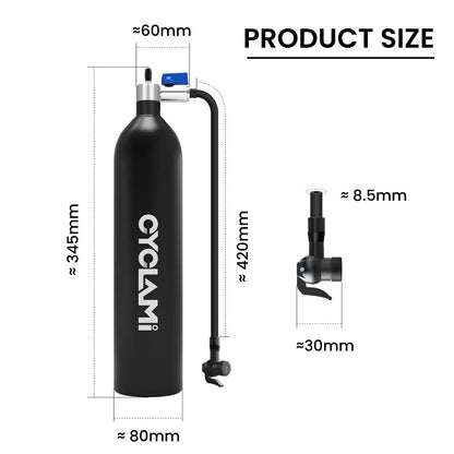 Bike Tubeless Tire Booster 1.3L Air Bottle with Valve
