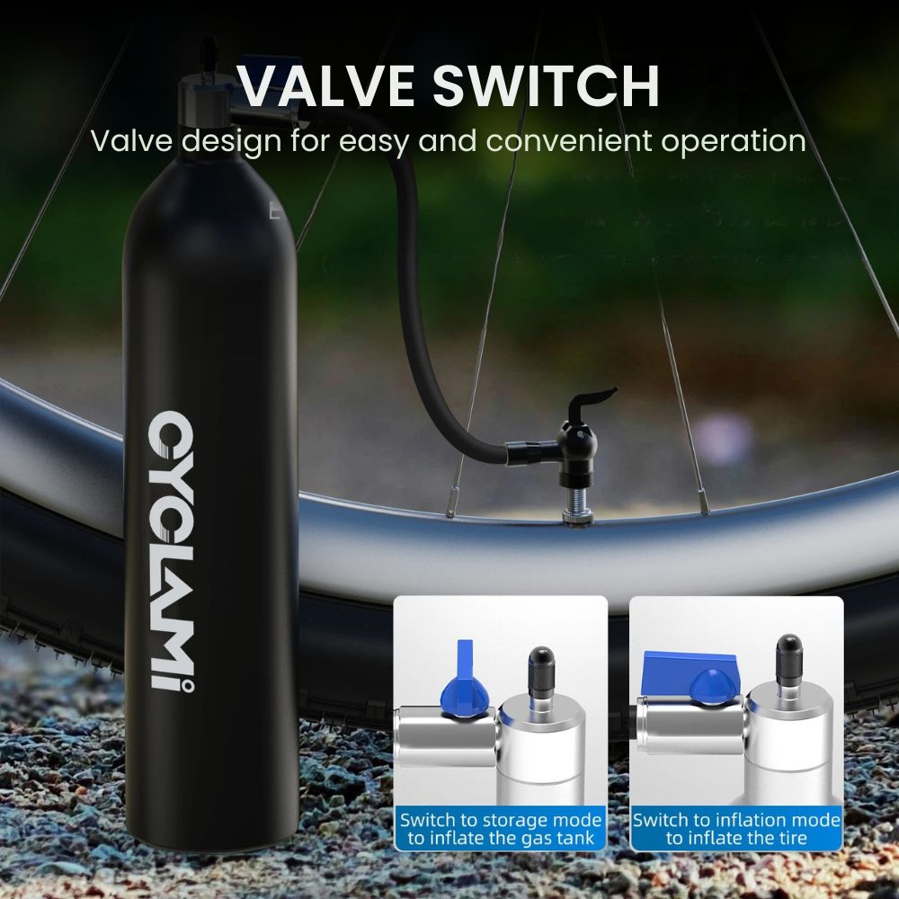 Bike Tubeless Tire Booster 1.3L Air Bottle with Valve
