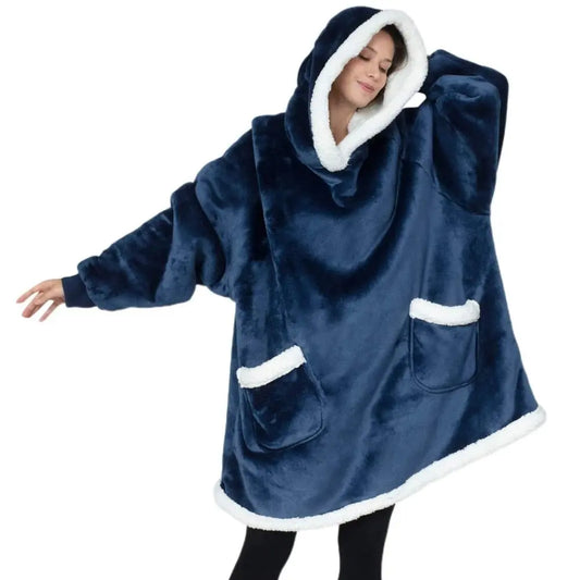 Blanket With Sleeves Women Oversized Winter Hoodie Fleece Warm Hoodies
