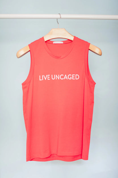 LIVE UNCAGED Tank Salmon Bella