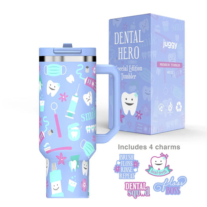 Dental Hero 40oz DuoLid Tumbler With Charms - PREORDER South Bay Evans General Store