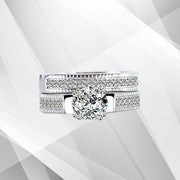 2.5View details for 2.50Ct Diamond Posh Bridal Engagement Double Band Ring Set 18Ct White