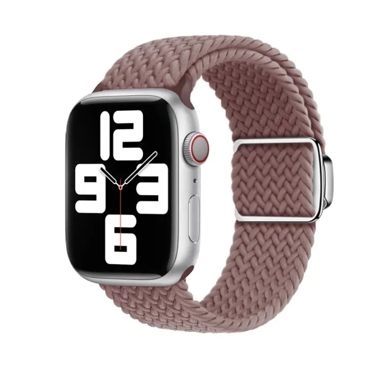 For Apple Watch Series 10 46mm Nylon Loop Magnetic Buckle Watch Band(Smoke Purple) Elegant-Straps Store
