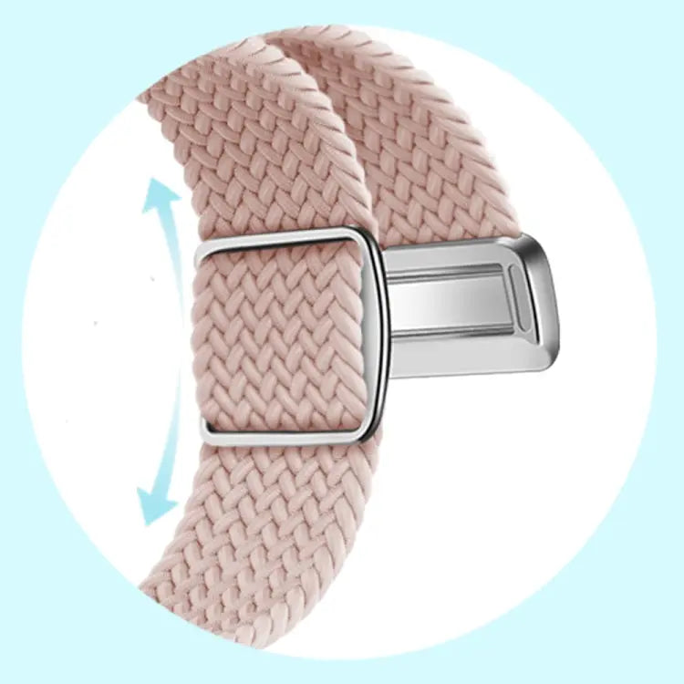 For Apple Watch Series 10 46mm Nylon Loop Magnetic Buckle Watch Band(Smoke Purple) Elegant-Straps Store