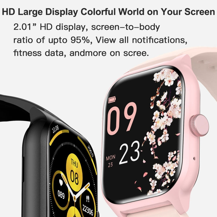 LEMFO LT10 2.01 inch TFT Screen Smart Watch Supports Bluetooth Call / Health Monitoring, Steel Strap, Silicone Strap CJDropshipping