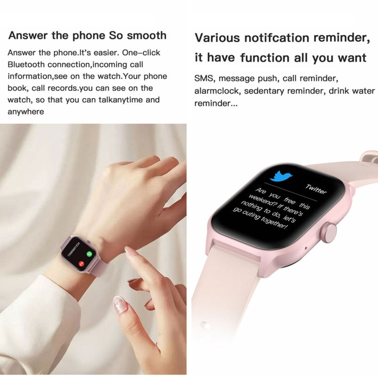 LEMFO LT10 2.01 inch TFT Screen Smart Watch Supports Bluetooth Call / Health Monitoring, Steel Strap, Silicone Strap CJDropshipping