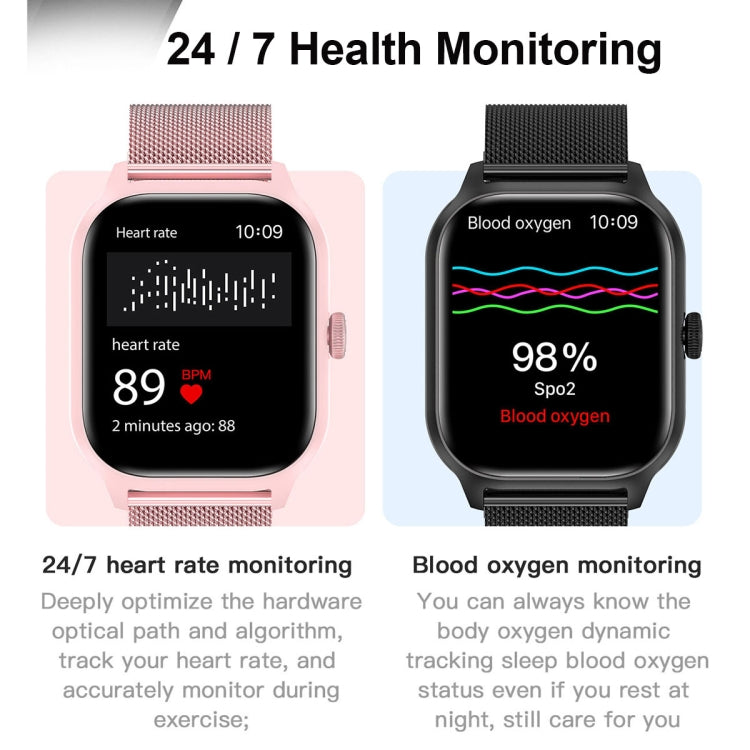 LEMFO LT10 2.01 inch TFT Screen Smart Watch Supports Bluetooth Call / Health Monitoring, Steel Strap, Silicone Strap CJDropshipping