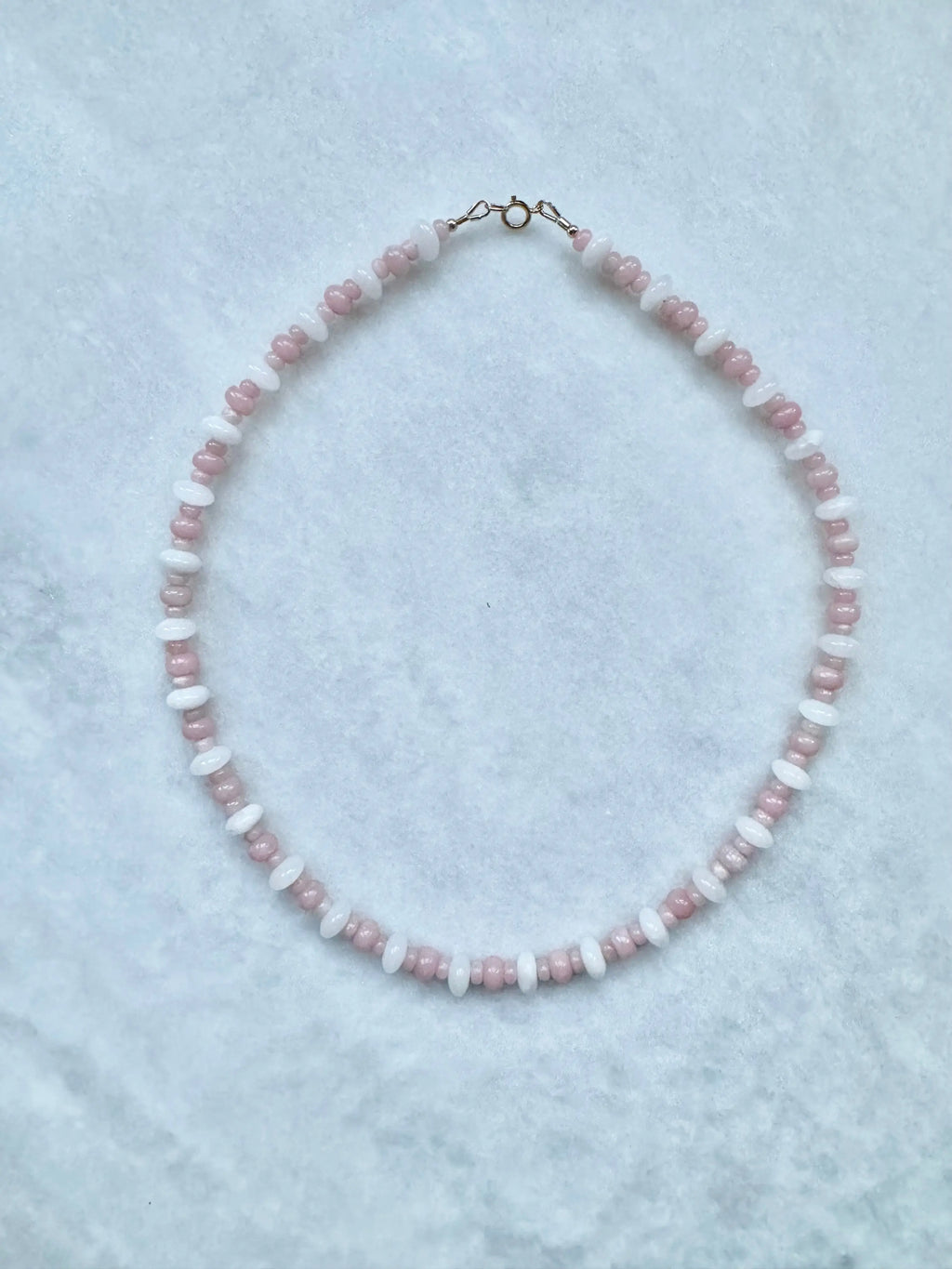 Pink Opal & Jade Necklace South Bay Evans General Store