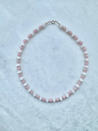 Pink Opal & Jade Necklace South Bay Evans General Store