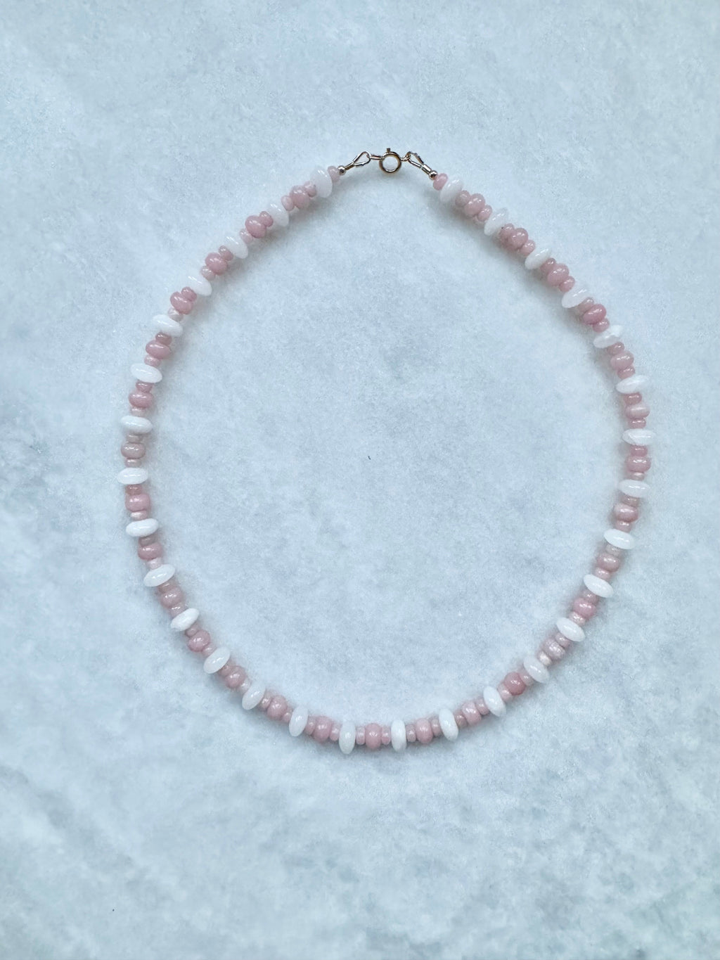 Pink Opal & Jade Necklace South Bay Evans General Store
