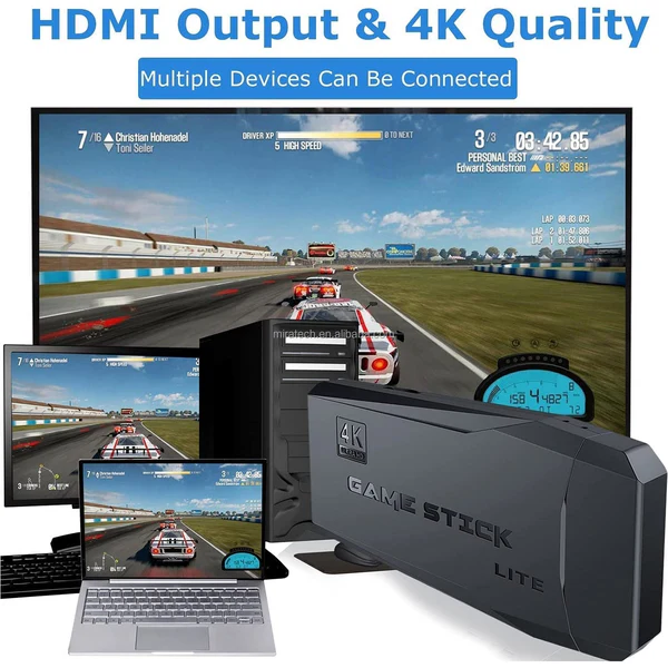 Game Stick Lite 4K Retro Console with Wireless Controllers GamerShop Store