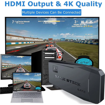 Game Stick Lite 4K Retro Console with Wireless Controllers GamerShop Store