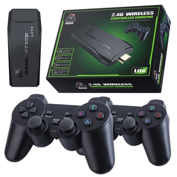 Game Stick Lite 4K Retro Console with Wireless Controllers GamerShop Store