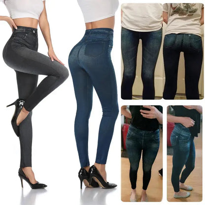Push Up High Waist Denim Leggings I-BUBU Store