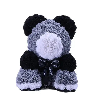 40/25cm Blue Rose Bear Heart Artificial Flower Rose Teddy Bear For