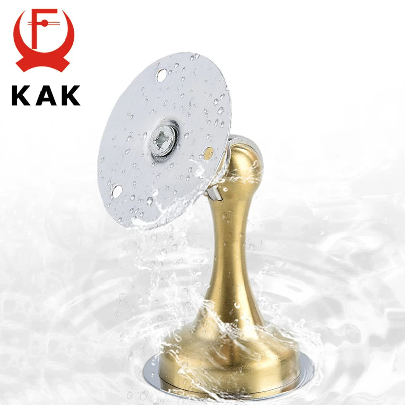 KAK Stainless Steel Magnetic Door Stopper Sticker Hidden Door Holders Catch Floor Wall Mounted Nail-free Doorstop Door Hardware KAK Handle Store