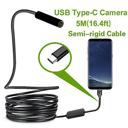 Type-C Android USB Endoscope Camera – 7.0mm Hard Cable Inspection Mini Camera for PC and Android Phones Stone's Store
