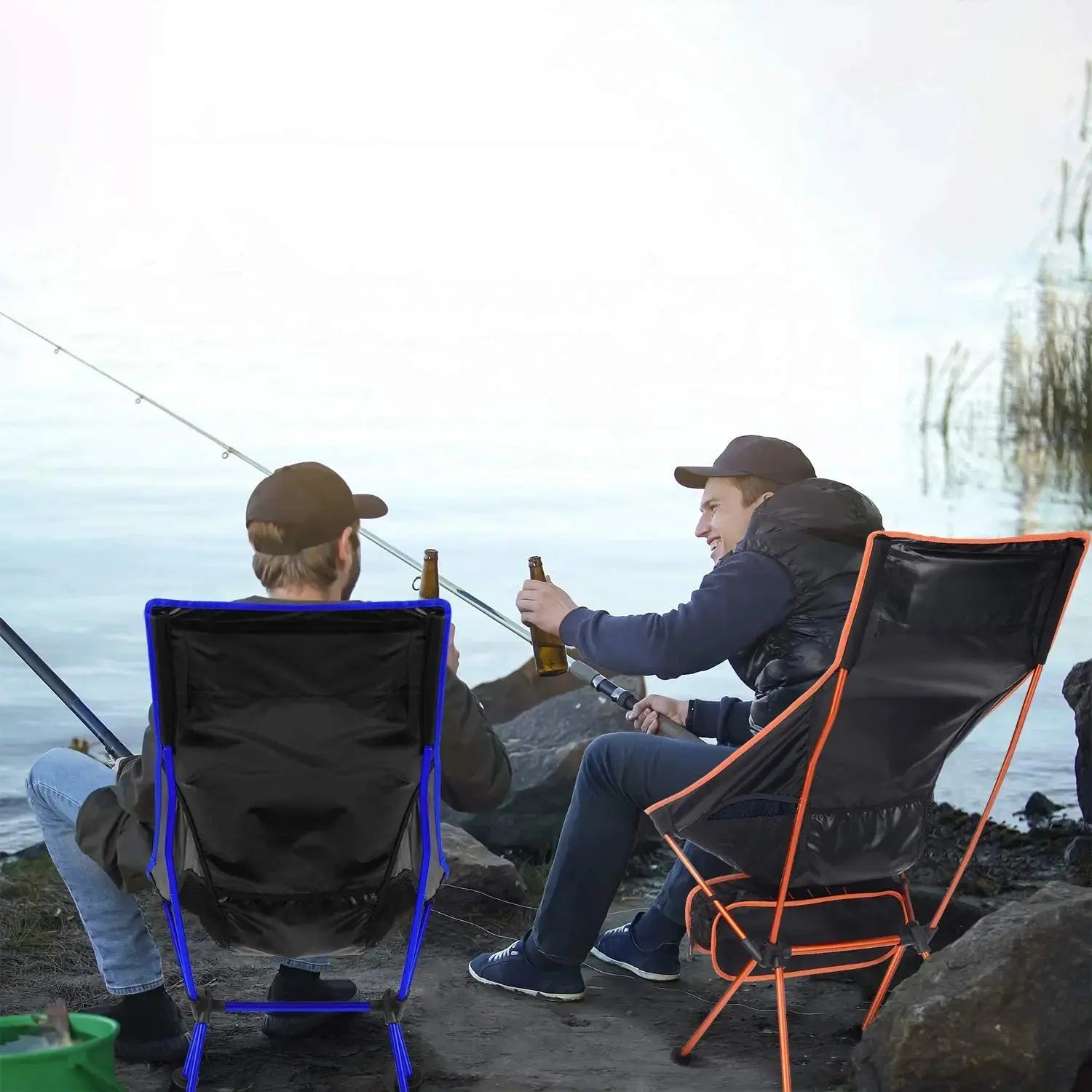 Outdoor Portable Camping Chair Oxford Cloth Folding Lengthen Camping