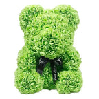 40/25cm Blue Rose Bear Heart Artificial Flower Rose Teddy Bear For